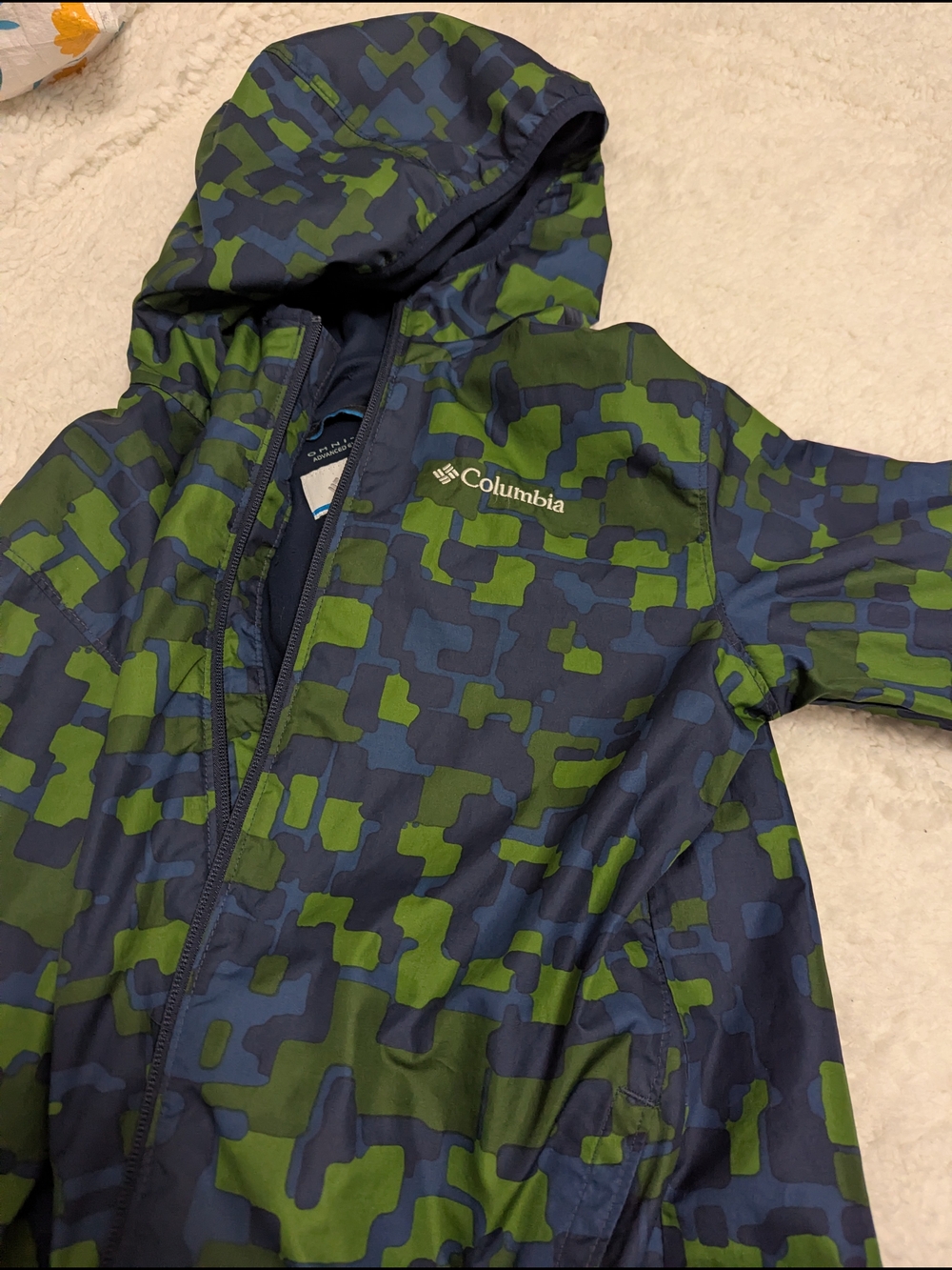 Columbia Kids' Green & Navy Camo Hooded Jacket